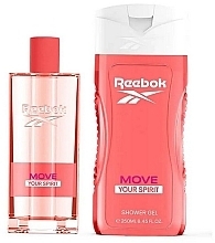 Reebok Move Your Spirit  - Duftset (Eau de Toilette 100ml + Duschgel 250ml + Kosmetiktasche 1 St.)  — Bild N2