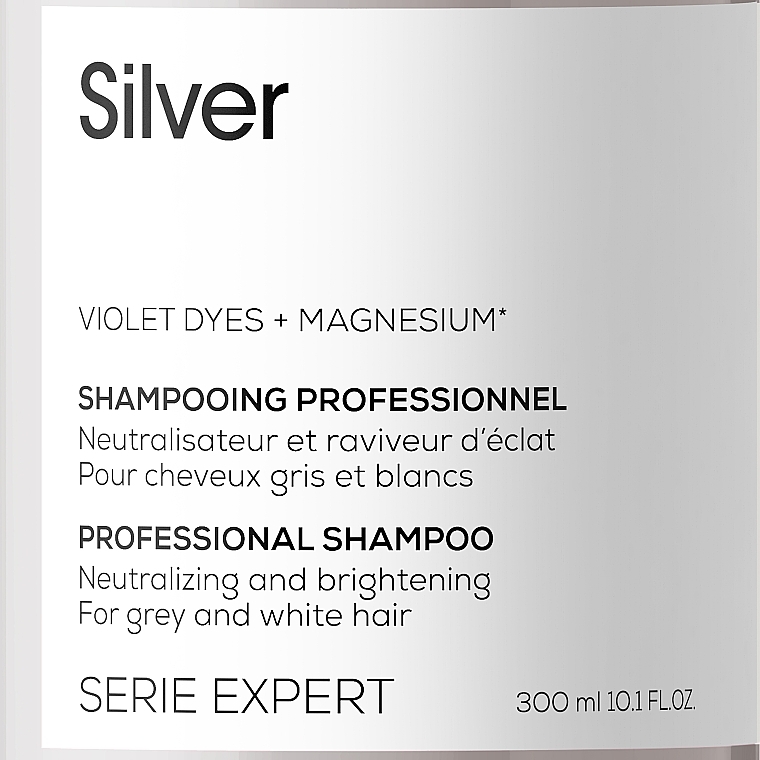 Farbauffrischendes Shampoo für blondes und graues Haar - L'Oreal Professionnel Serie Expert Magnesium Silver Shampoo — Bild N3