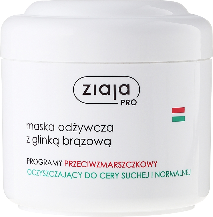 Pflegende Gesichtsmaske mit braunem Ton für normale und trockene Haut - Ziaja Pro Nutrition Mask with Brown Clay — Bild N1