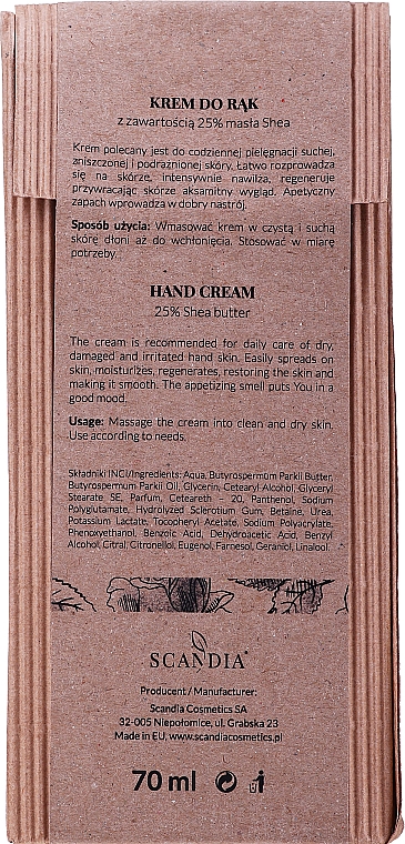 Handcreme mit Rose - Scandia Cosmetics Hand Cream 25% Shea Rose — Bild N3