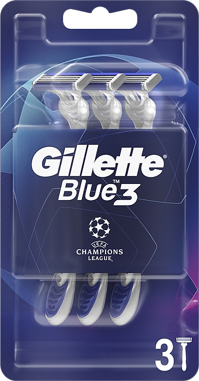 Einwegrasierer-Set 3 St. - Gillette Blue3 Comfort Football — Bild N1