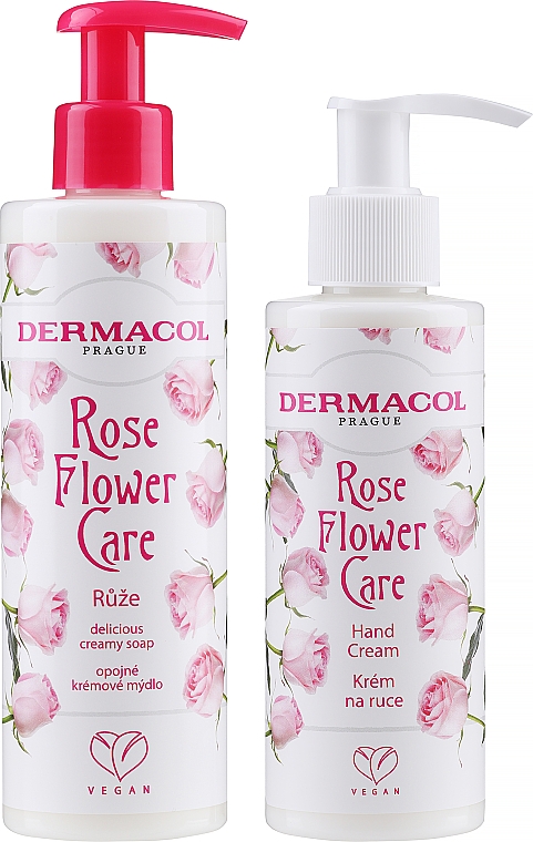 Körperpflegeset - Dermacol Rose Flower (Handcreme 150ml + Creme-Seife 250ml) — Bild N3