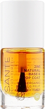Düfte, Parfümerie und Kosmetik Bio-Basis und Nagellackfixierer - Sante 2-in-1 Natural Base & Top Coat
