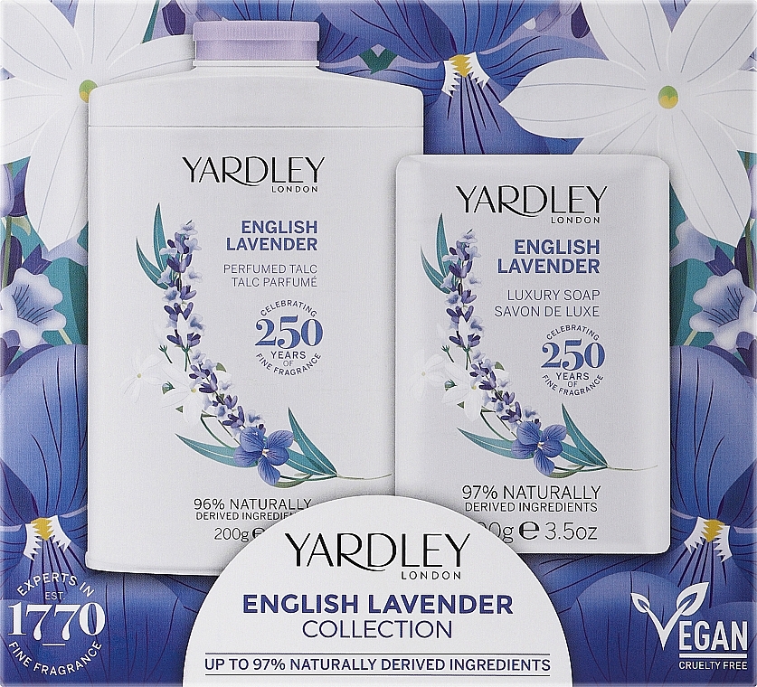 Yardley English Lavender - Duftset (Parfümierter Puder 200g + Seife 100g) — Bild N1