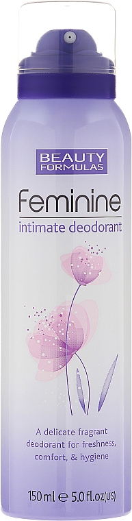 Deospray für die Intimhygiene - Beauty Formulas Feminine Intimate Deodorant