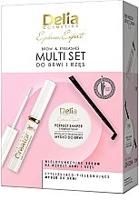 Wimpernpflegeset - Delia Eyebrow Expert brow & Eyelashes Multi Set (Wimpernconditioner 7ml + Augenbrauenseife 10ml) — Bild N1