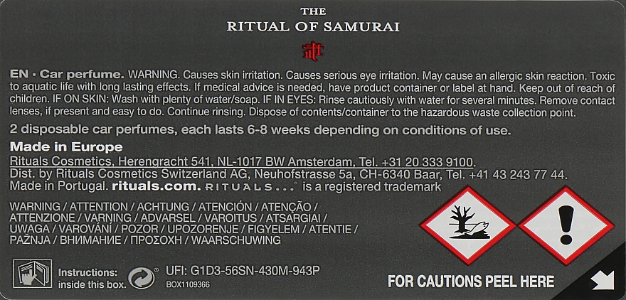 Autolufterfrischer - Rituals The Ritual Of Samurai Life Is A Journey Car Perfume — Bild N5