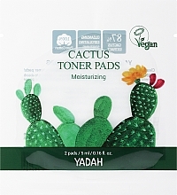 Düfte, Parfümerie und Kosmetik Feuchtigkeitsspendende exfolierende und reinigende Gesichtsmaske-Pads mit Kaktusextrakt - Yadah Cactus Toner Pads Moisturizing