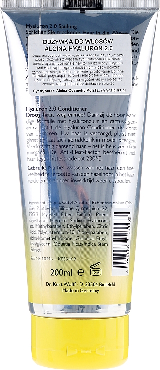 Haarspülung mit Hyaluronsäure - Alcina Hyaluron Hair Conditioner — Bild N2