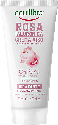 Feuchtigkeitsspendende Gesichtscreme Rose - Equilibra Rose Moisturizing Face Cream — Bild N1