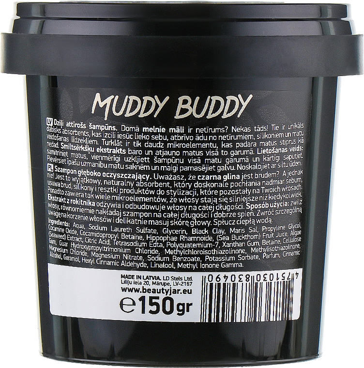 Shampoo Muddy Buddy mit schwarzem Ton und Sanddornextrakt - Beauty Jar Extra Cleansing Shampoo — Bild N3