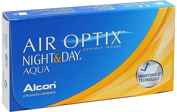 Kontaktlinsen Krümmung 8.4 6 St. - Alcon Air Optix Night & Day Aqua — Bild N1