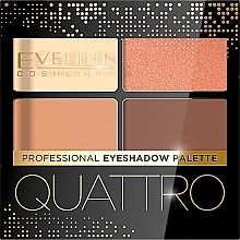 Düfte, Parfümerie und Kosmetik Lidschatten-Quartett - Eveline Cosmetics Quattro Professional Eyeshadow Palette