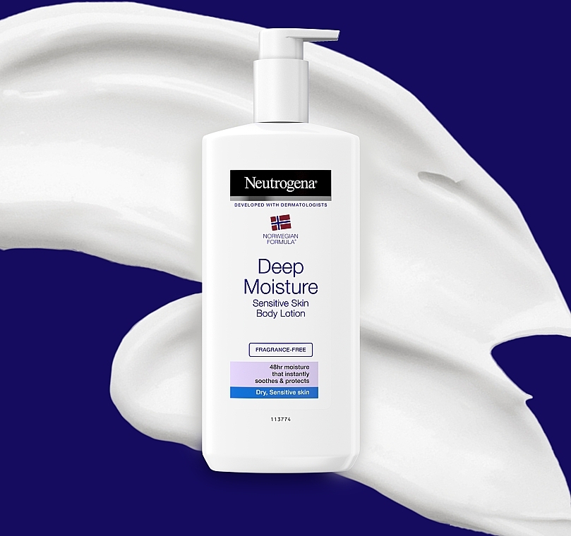 Tief feuchtigkeitsspendende Körperlotion für empfindliche Haut - Neutrogena Deep Moisture Sensitive Body Lotion — Bild N4