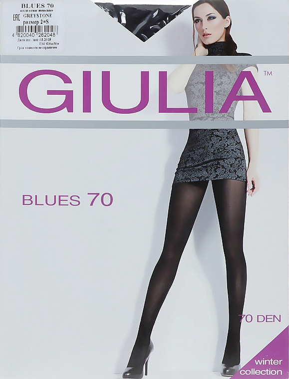 Strumpfhose für Damen Blues 3D 70 Den greystone - Giulia — Bild N1