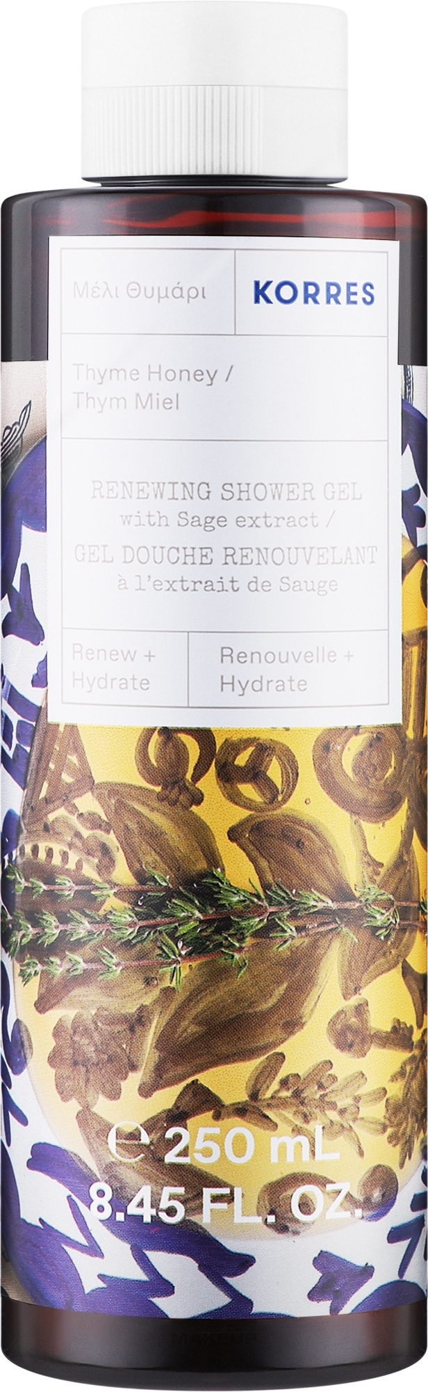 Duschgel - Korres Renewing Shower Gel Thyme Honey — Bild 250 ml