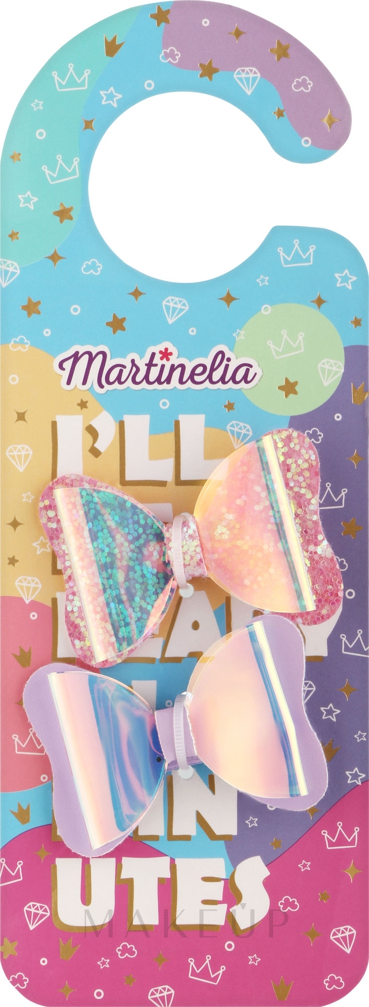 Haarspangen Schmetterlinge 8906B lila und rosa - Martinelia Door Hanger Bow Hair Tire — Bild 2 St.