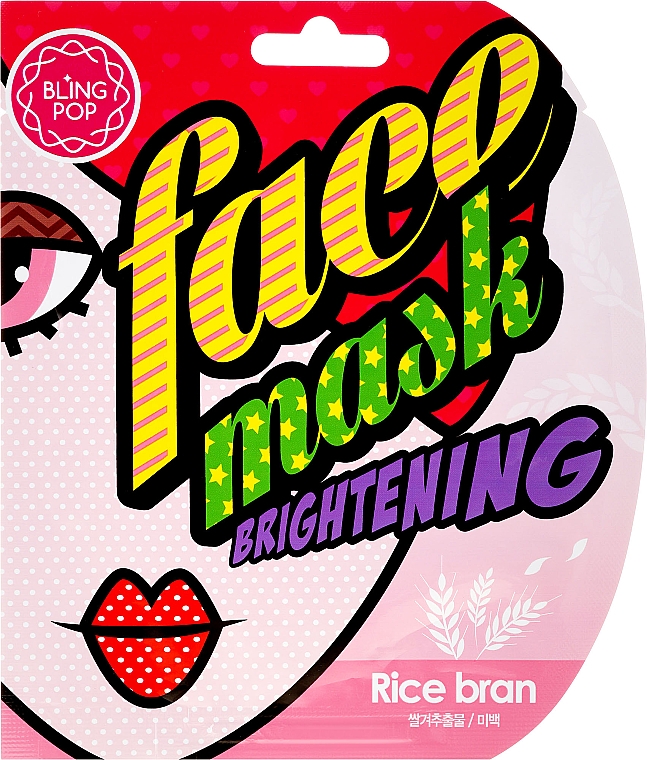 Aufhellende Gesichtsmaske mit Reiskleie-Extrakt - Bling Pop Rice Bran Brightening Face Mask — Bild N1