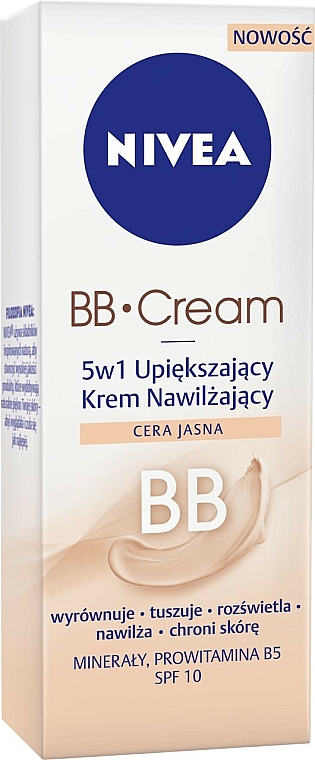 5in1 Feuchtigkeitsspendende BB Creme mit Mineralien, Provitamin B5 & LSF 10 - NIVEA Visage BB Cream SPF 10 — Bild N1