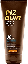 Düfte, Parfümerie und Kosmetik Wasserfeste feuchtigkeitsspendende Sonnenschutzlotion für den Körper SPF 30 - Piz Buin Active & Protect Lotion SPF30