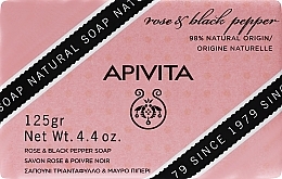 Düfte, Parfümerie und Kosmetik Naturseife mit Rose und schwarzem Pfeffer - Apivita Soap with Rose and Black pepper