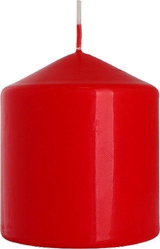 Zylindrische Kerze 80x90 mm rot - Bispol — Bild N1