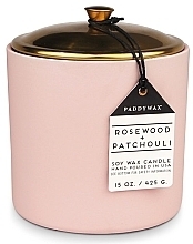 Duftkerze Rosenholz und Patschuli 3 Dochte - Paddywax Hygge Ceramic Candle Blush Rosewood & Patchouli — Bild N1