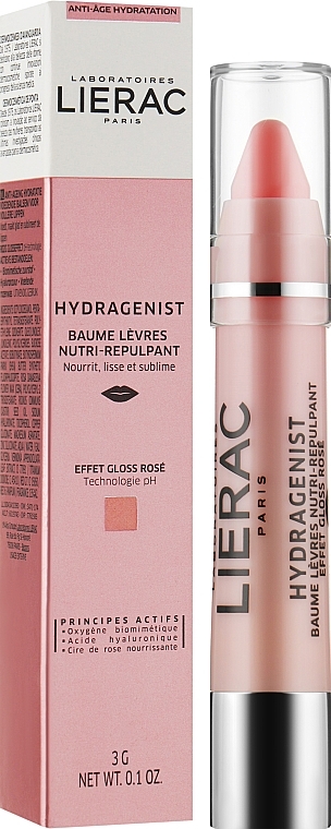 Pflegender und feuchtigkeitsspendender Lippenbalsam rosa - Lierac Hydragenist Lip Balm — Bild N2