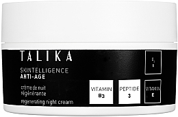 Düfte, Parfümerie und Kosmetik Regenerierende Anti-Aging Nachtcreme für das Gesicht mit Vitamin B3 und Peptiden - Talika Skintelligence Anti-Age Regenerating Night Cream