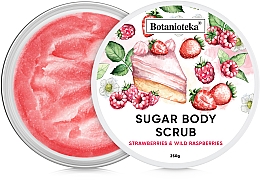 Körperpeeling aus Zucker Erdbeeren und wilde Himbeeren - Botanioteka Sugar Body Scrub Strawberries & Wild Raspberries — Bild N1