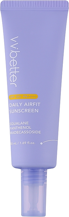 Leichte Sonnencreme LSF 50+ - VVbetter Daily Airfit Sunscreen — Bild N1