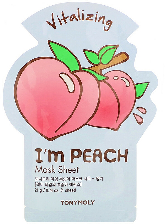 Revitalisierende Tuchmaske für das Gesicht mit Pfirsich - Tony Moly I'm Peach Mask Sheet — Bild N1