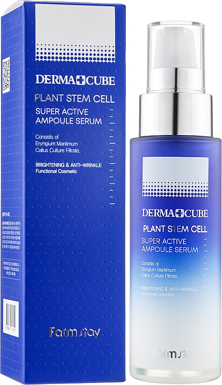 Gesichtsserum mit Stammzellen - FarmStay Derma Cube Plant Stem Cell Super Active Ampoule Serum — Bild N2