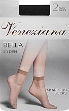 Frauensocken Bella 20 Den nero - Veneziana — Bild N1