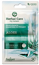 Düfte, Parfümerie und Kosmetik Feuchtigkeitsspendende Gesichtsmaske mit Aloe für alle Hauttypen - Farmona Herbal Care