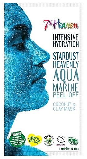 Intensiv feuchtigkeitsspendende Peel-Off Gesichtsmaske mit Kokosnuss und Tonerde - 7th Heaven Stardust Heavenly Aqua Marine Peel-Off Coconut & Clay Mask — Bild N1