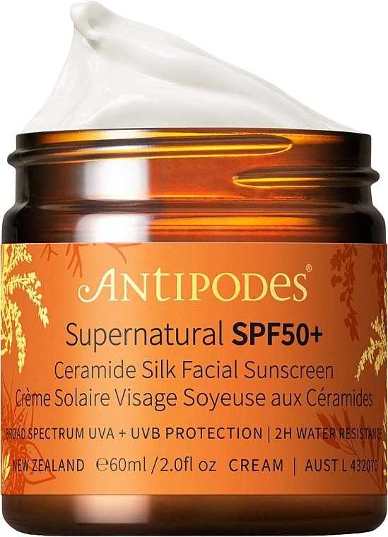 Sonnenschutzcreme für das Gesicht - Antipodes Supernatural Ceramide Silk Facial Sunscreen SPF50+ — Bild N1