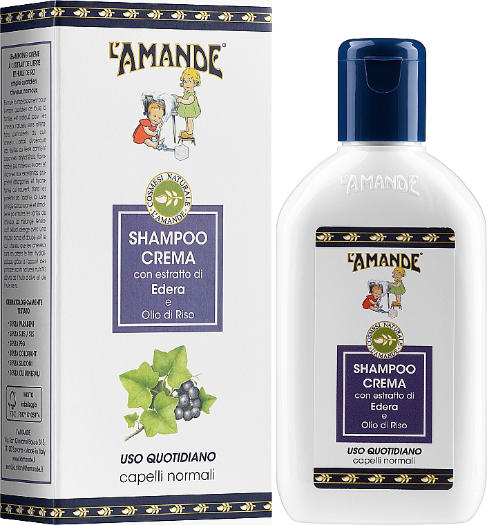 Creme-Shampoo für normales Haar mit Efeu-Extrakt - L'Amande Marseille Shampoo Cream — Bild N2