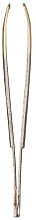 Pinzette schräg mit vergoldeten Spitzen 8 cm 1066/G - Titania — Bild N2