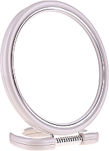 Doppelseitiger Kosmetikspiegel mit Ständer 9509 hellgrau 18,5 cm - Donegal Mirror — Bild N1