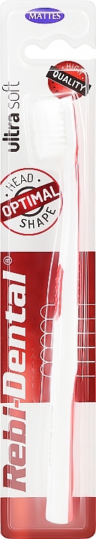 Zahnbürste ultra weich M61 weiß-rot - Mattes Rebi-Dental — Bild N1