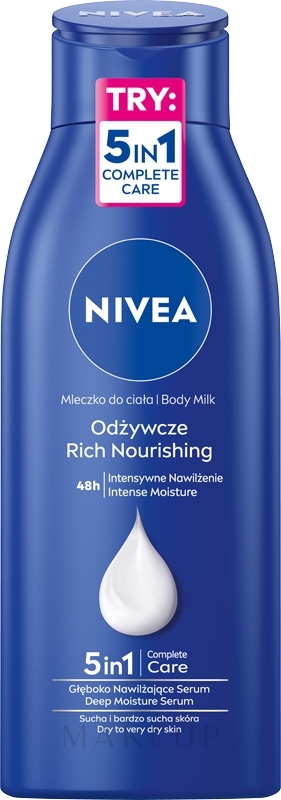 Pflegende und feuchtigkeitsspendende Körpermilch mit Vitamin E - NIVEA Nourishing Body Milk — Foto 400 ml