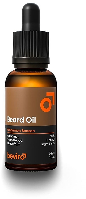 Nährendes Bartöl mit Zimt-, Sandelholz- und Grapefruitduft - Beviro Beard Oil Cinnamon Season — Bild N1