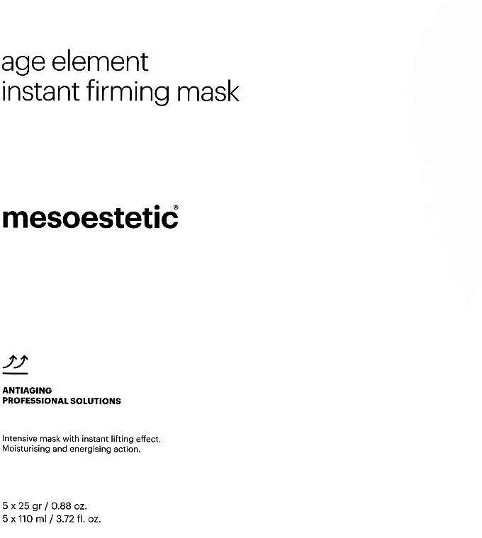 Gesichtspflegeset - Mesoestetic Age Element Firming (Maske-Gel 5x25g + Maske-Puder 5x110ml)  — Bild N1