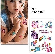 Düfte, Parfümerie und Kosmetik Temporäre Tattoos für Kinder Prinzessin Celestia mit Schimmmern - Tattooshka