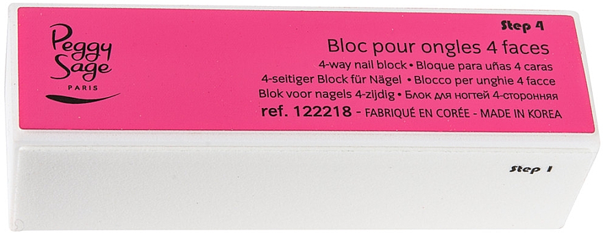 4-seitiger Block für Nägel rosa - Peggy Sage 4-Way Nail Block — Bild N1