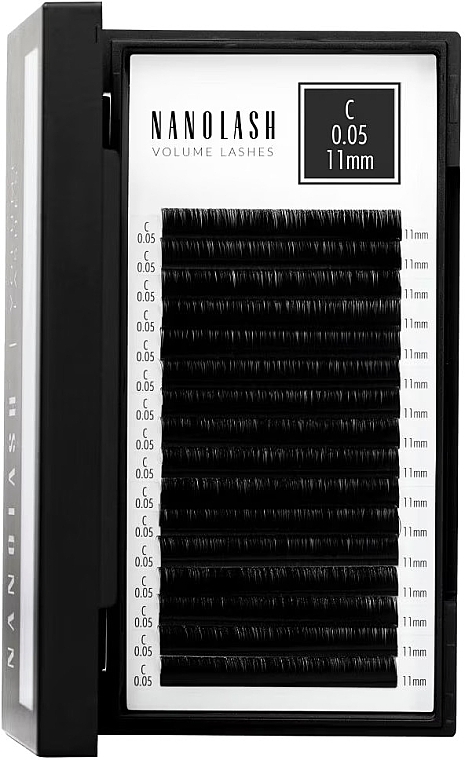 Falsche Wimpern C 0.05 (11 mm) - Nanolash Volume Lashes — Bild N3
