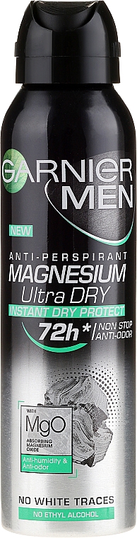 Deospray Antitranspirant - Garnier Mineral Men Mineral Magnesium Ultra-Dry Anti-Perspirant Spray — Bild N3