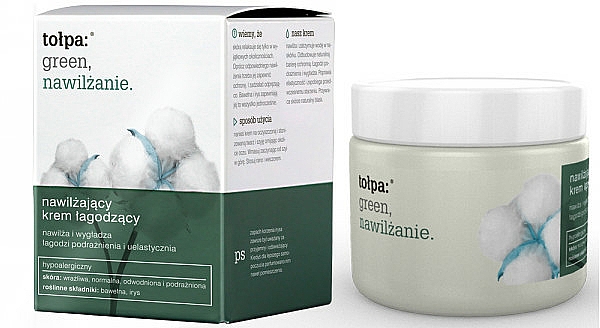 Beruhigende feuchtigkeitsspendende Gesichtscreme - Tolpa Green Hydration Moisturizing Soothing Cream — Bild N1