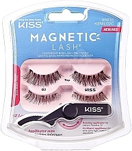 Düfte, Parfümerie und Kosmetik Leichtes Basis-Wimpernband vorgebogen mit drehbarem Applikator - Kiss Magnetic Lash Type 2